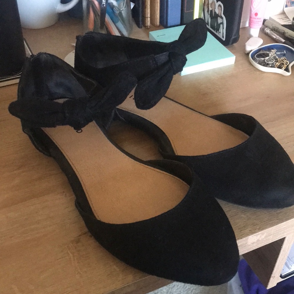 Black Suede Torrid Ballet Flats size 10
